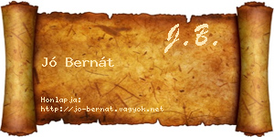 Jó Bernát névjegykártya